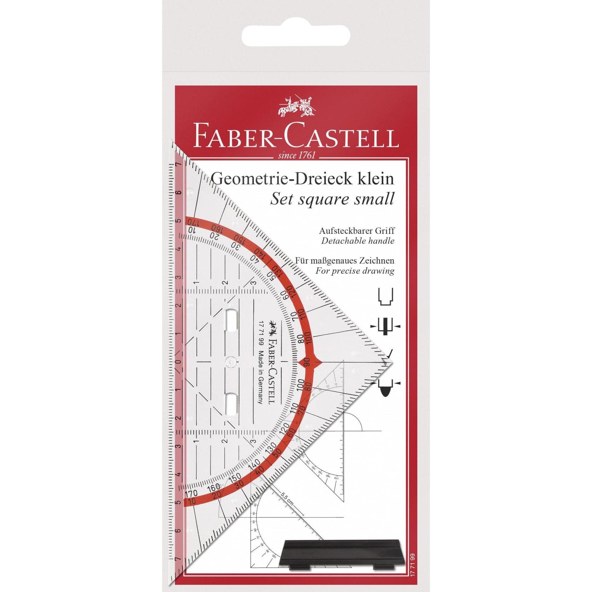 Thumbnail - Faber-Castell, Lineal, Geodreieck 14 cm mit Griff (140 mm)