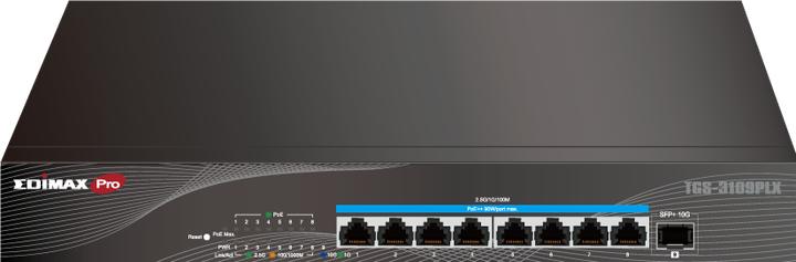 Produktbild edimax Switch 8x TGS-3109PLX (2.5GbE Web Smart PoE++ Switch) (9 Ports)