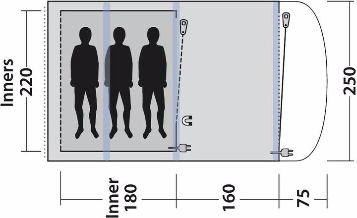 Image du produit Outwell Lindale 3PA (Tente tunnel, 16.40 kg, 3 personnes)