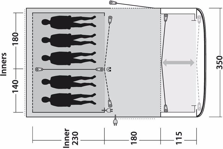 Immagine prodotto Outwell Rockland 5P (Tenda a tunnel, 34.60 kg, 5 persone)