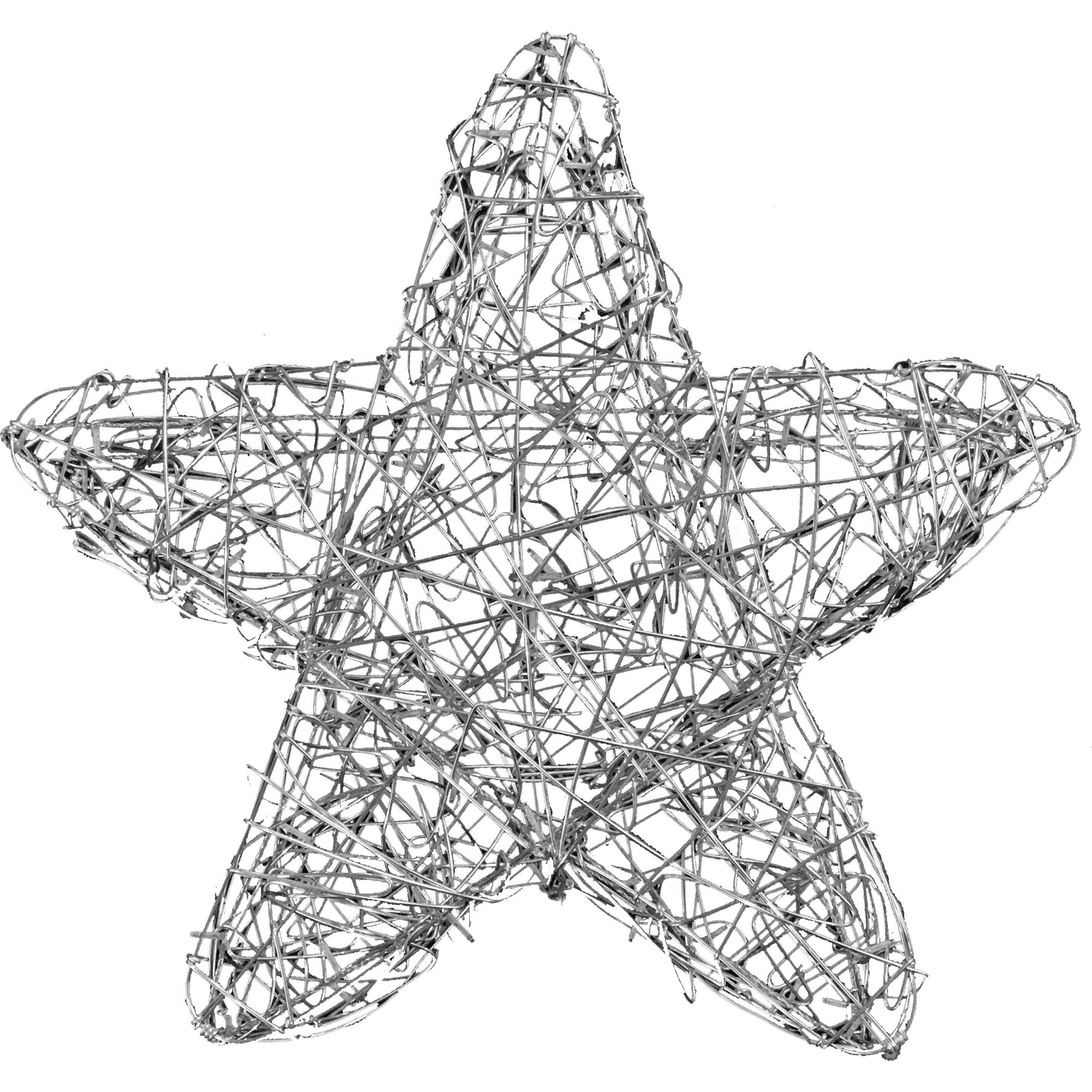 Star Trading, Weihnachtsbeleuchtung, LED Outdoor-Leuchtstern,Ole, handgefertigt, silber, Ø 63cm