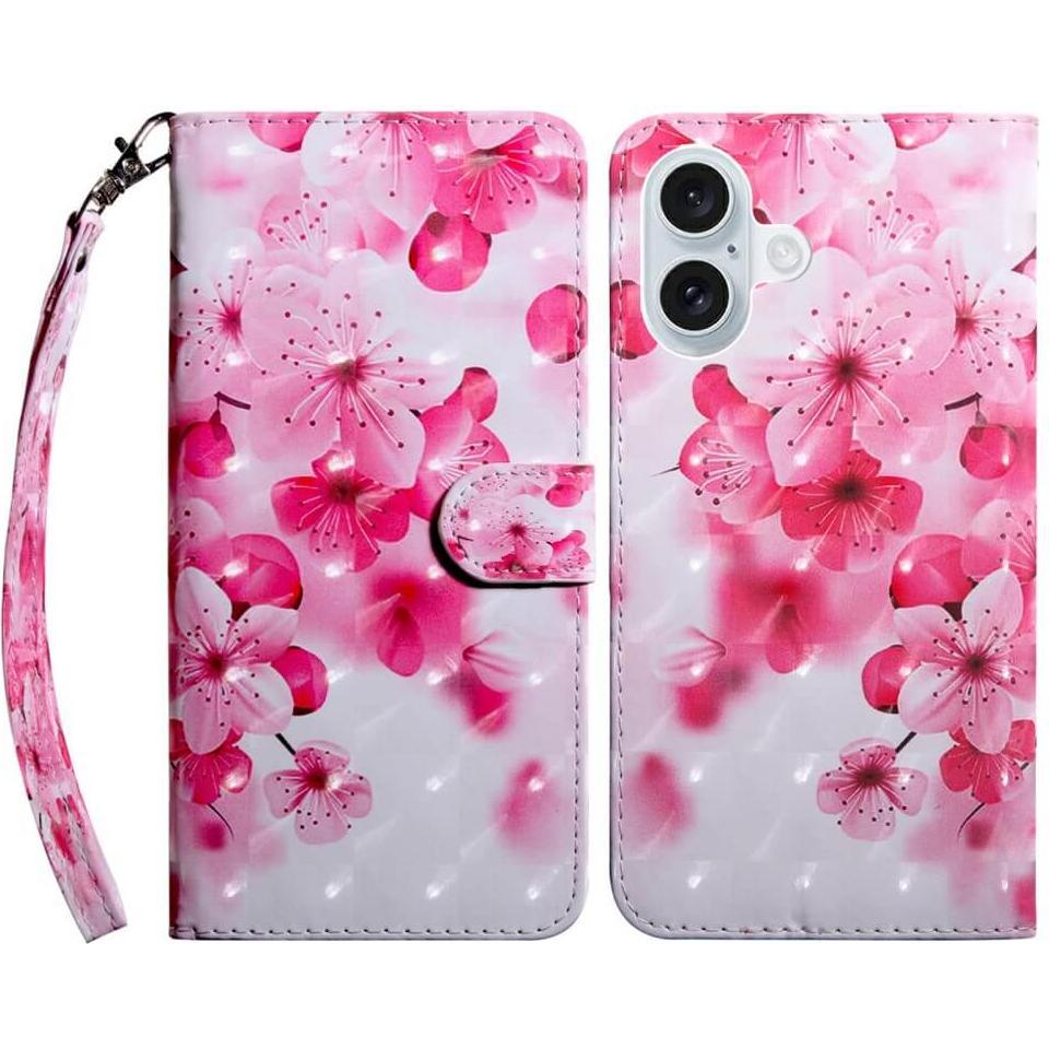 Thumbnail - Cover-Discount iPhone 16 - Etui Glitzer Effekt (Apple iPhone 16), Smartphone Hülle, Pink