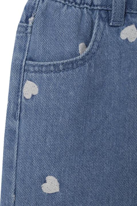 Actual product image Vertbaudet Weite Jeans mit kleinen aufgestickten Herzen, Baby (80)