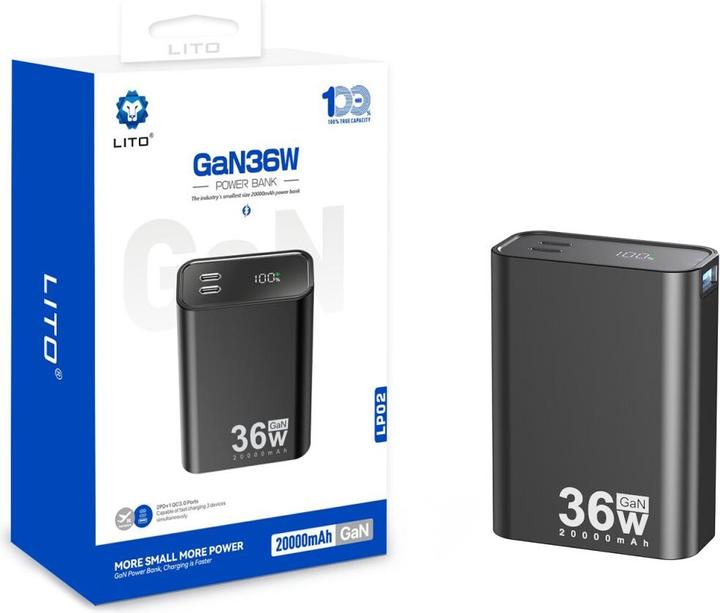 Lito LP02 Powerbank (20000 mAh, 36 W)