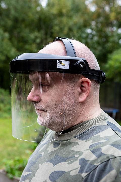 Actual product image Neo Face shield, 1 mm thick (replaceable protective glass)