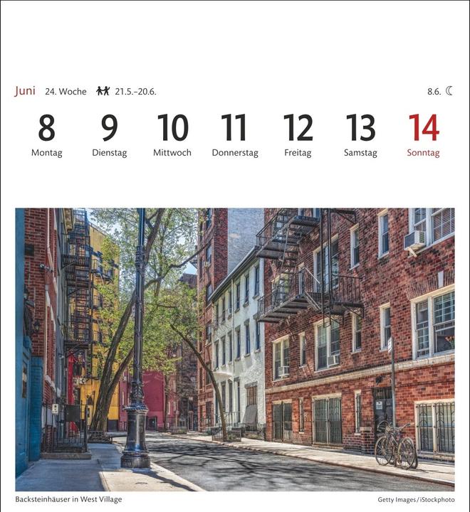Produktbild Harenberg New York Sehnsuchtskalender 2026 - Wochenkalender mit 53 Postkarten