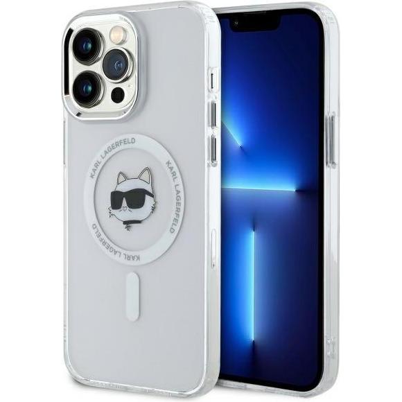 Karl Lagerfeld KLHMP14XHLSCHH iPhone 14 Pro Max 6.7" biały/white hardcase IML Metal Choupette Head (Apple iPhone 14 Pro ...