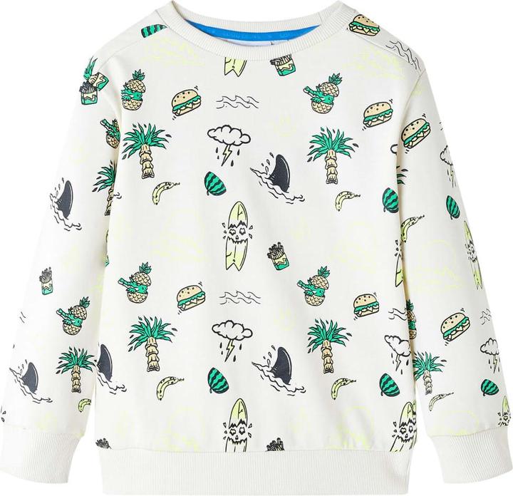 Image du produit vidaXL Sweatshirt pour enfant Ecru clair 92,Composition : 80% Coton (92)