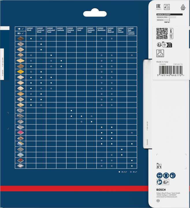 Immagine prodotto Bosch Professional Zubehör Lama circolare Expert per Multi Material, 210 x 30 x 2,4 mm, 54