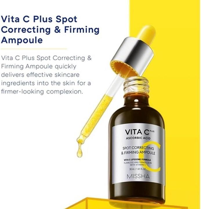Actual product image Missha MISSHA Vita C Plus Spot Correcting Firming Ampoule ampułka do twarzy 30ml (30 ml)