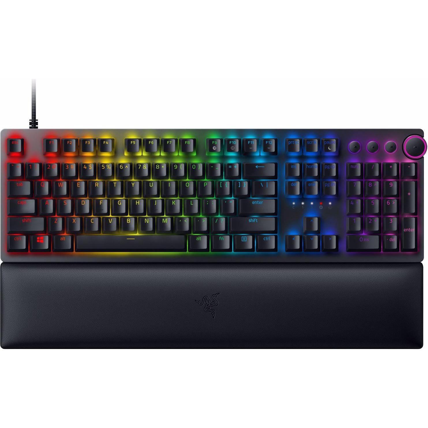 Razer Huntsman V2 (US, Kabelgebunden), Tastatur, Schwarz