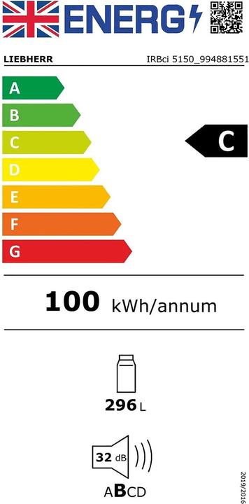 Energy Label Liebherr IRBbi5150-20 Prime BioFresh (296 l)