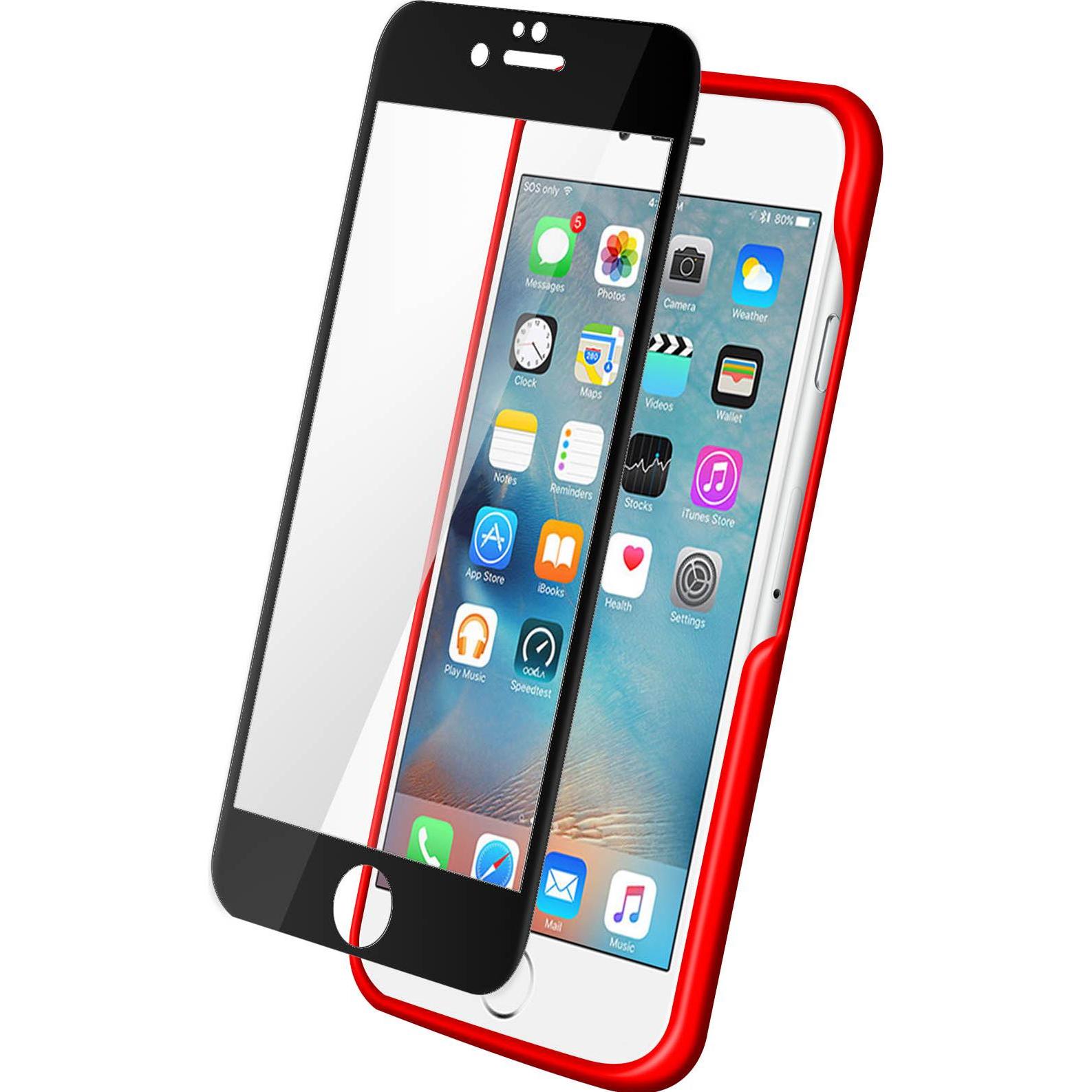 Avizar Edge to Edge Bildschirmschutz, Display Folie (1 Stück, Apple iPhone 6s), Smartphone Schutzfolie, Schwarz