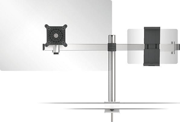 Actual product image Durable Monitor holder for 1 monitor and 1 tablet, HxWxD 445 x 780 x 190 mm, with table (Table, 34")