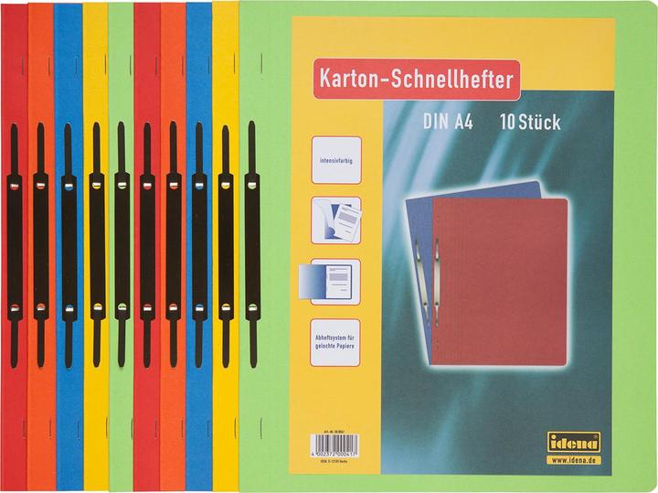 Produktbild Idena Kartonschnellhefter 2x5 Intensivfarben (A4, 10x)