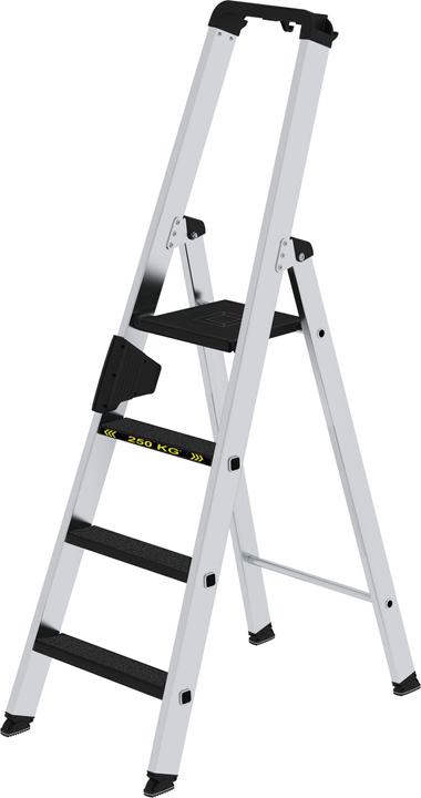 Produktbild Munk Stufen-Stehleiter 250 kg einseitig begehbar mit clip-step R13 4 Stufen (Stehleiter)