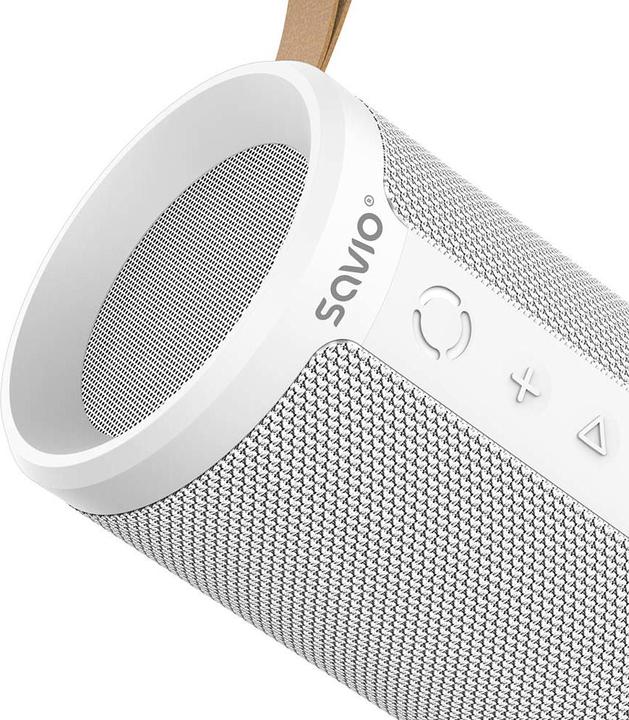 Produktbild Savio BS-032 Głośnik Bluetooth STEREO, 2x5W biały, AUX, SD, TWS (8.50 h, Akkubetrieb)