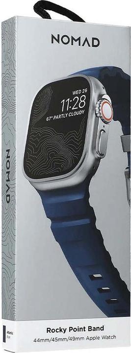 Actual product image Nomad Rocky Point Band 42/44/45/49mm Atlantic (Leather, Plastic, Titanium, Tyres)