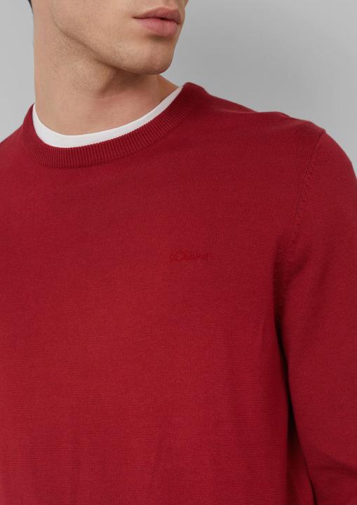 Produktbild s.Oliver Strickpullover Baumwollpullover mit Logo-Stickerei (3XL)