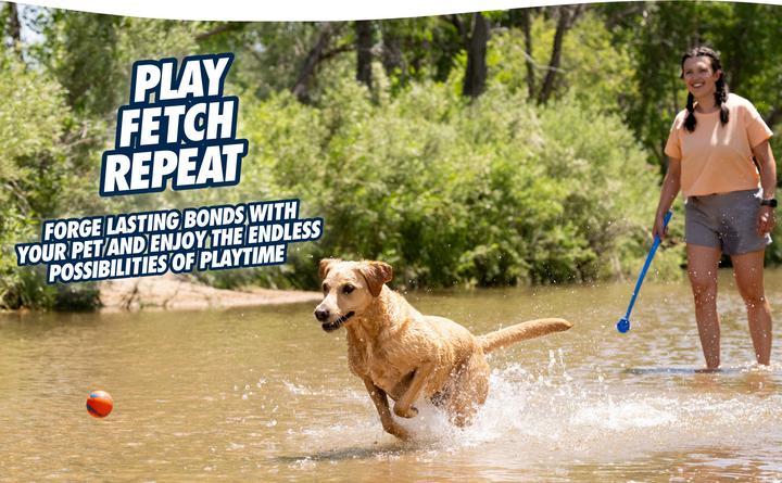 Image du produit Chuckit! SPORT 25 M Lanceur de balles pour chiens 64 cm Bleu (Jouet à balle chien)