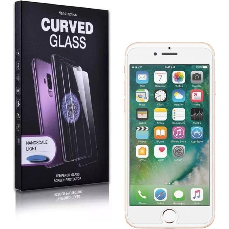Protectorking 1x UV Liquid Echtes Tempered 9H Panzerhartglas 3D KLAR (1 Stück, Apple iPhone 6), Smartphone Schutzfolie