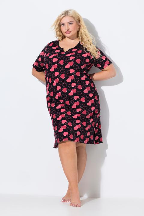 Produktbild Ulla Popken Bigshirt, Herzen, Rundhals / Tunika-Ausschnitt, Halbarm (42, 44)