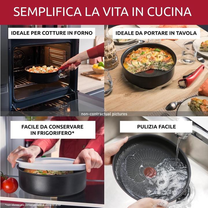 Immagine prodotto Lagostina Set pentole antiaderente versatile con manico removibile per tutte le fonti di calore (Casseruola con manico, Padella per friggere, Alluminio)
