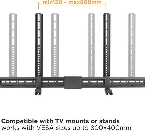 Image du produit equip Support mural pour appareils audio/vidéo sw (1 pièce, Installation murale, Réglable en hauteur)