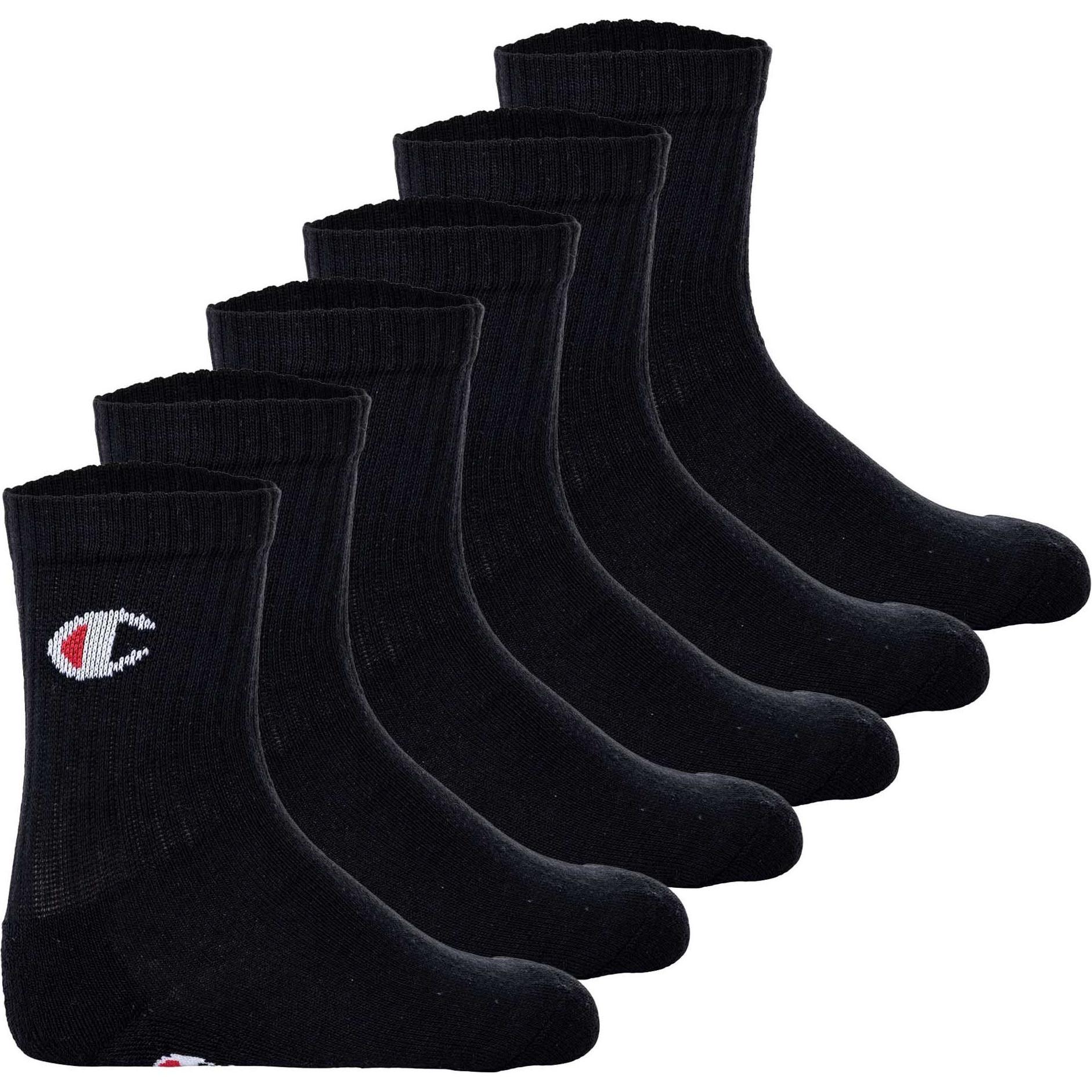 Champion, Herren, Socken, Crew Basic, Schwarz, (6er Pack, 31 - 34)