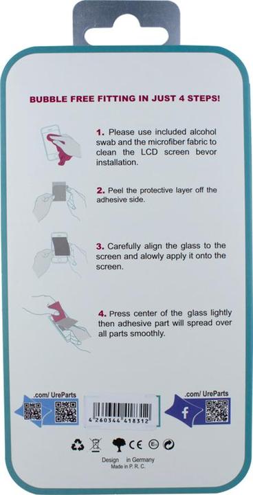 Actual product image UreParts Screen Protector Glass Apple IPhone Xs Max (1 Piece, Apple iPhone XS Max)