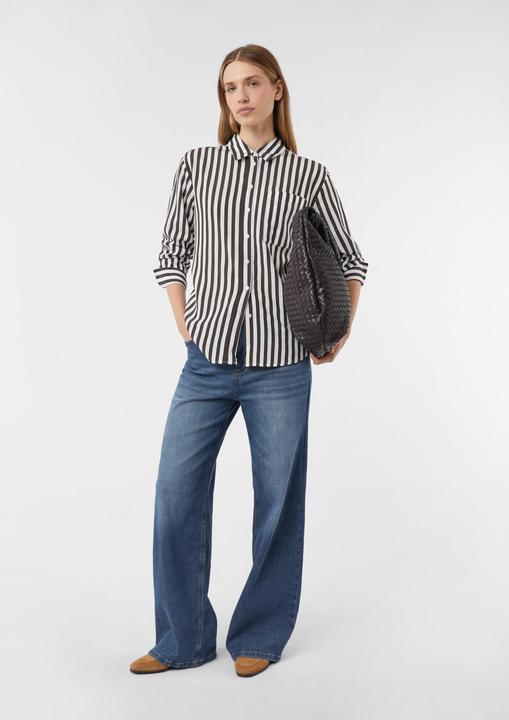 Immagine prodotto Comma Bluse Gestreifte Relaxed-Fit-Hemdbluse mit Brusttasche (42)