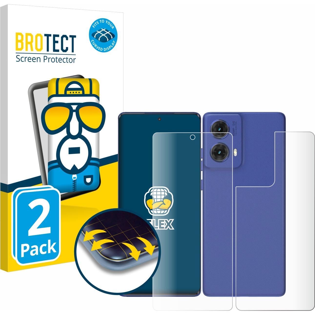 BROTECT Fullscreen Schutzfolie Displayschutz Folie Klar Transparent (2 Stück, Motorola Moto G85), Smartphone Schutzfolie...