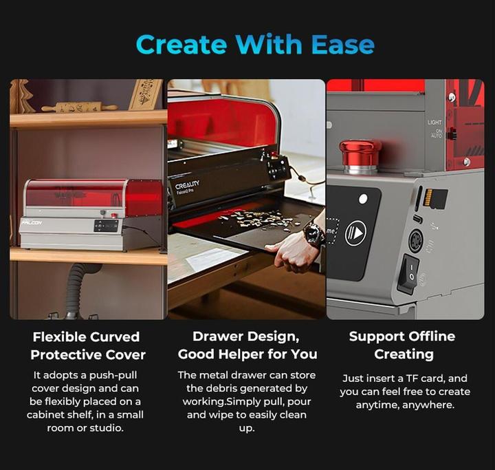 Produktbild Creality Lasergravierer Falcon Pro S 40 W, Drucktechnik: Laser