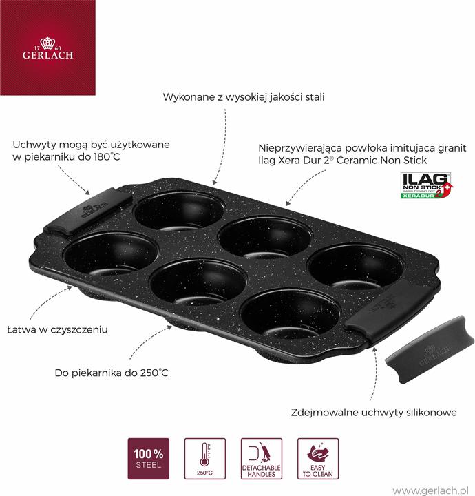 Produktbild Gerlach Forma Stalowa Granitex Muffiny 6