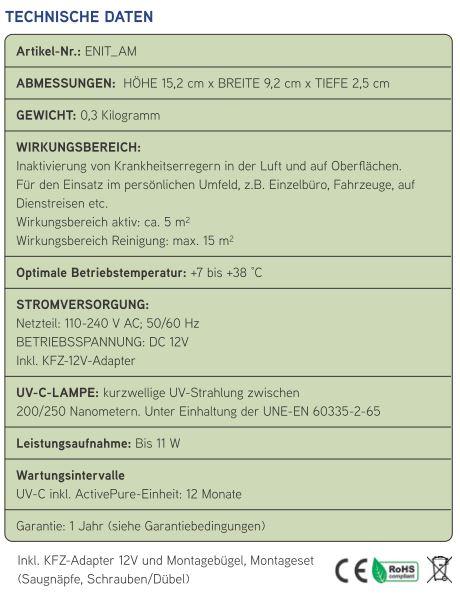 Produktbild ActivePure ENITEK-ActivePure® Luftreiniger AERUS mobile (15 m²)
