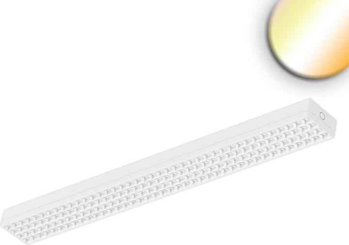 Produktbild Isoled LED Langfeldleuchte UGR<19, 80°, weiss, 120cm 38W, Colorswitch 3000/4000K, dimmbar