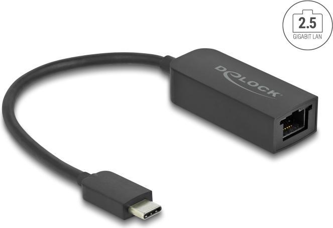 Productafbeelding Delock USB C - RJ45 (USB, USB-C, USB-C 3.2 Gen 1, RJ45 2.5 Gigabit Ethernet (1x))