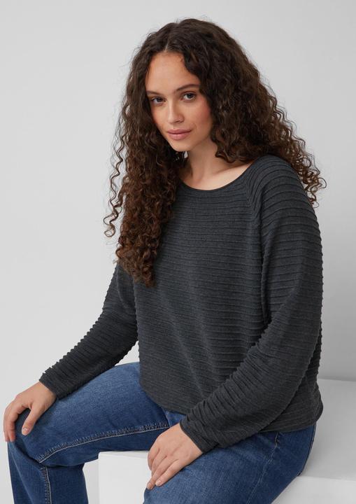 Produktbild S.Oliver Strickpullover Pullover mit Strukturmuster aus Viskosemix (50)