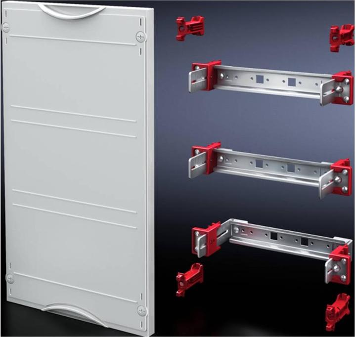 Actual product image Rittal ISV equipment mounting rail module SV 9666.220 (W x H) 500 mm x 450 mm sheet steel gray (RAL 7035)