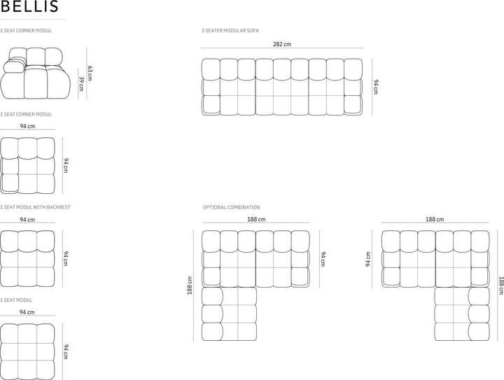 Produktbild Micadoni Bellis (Modular Sofa, 3-Sitzer)