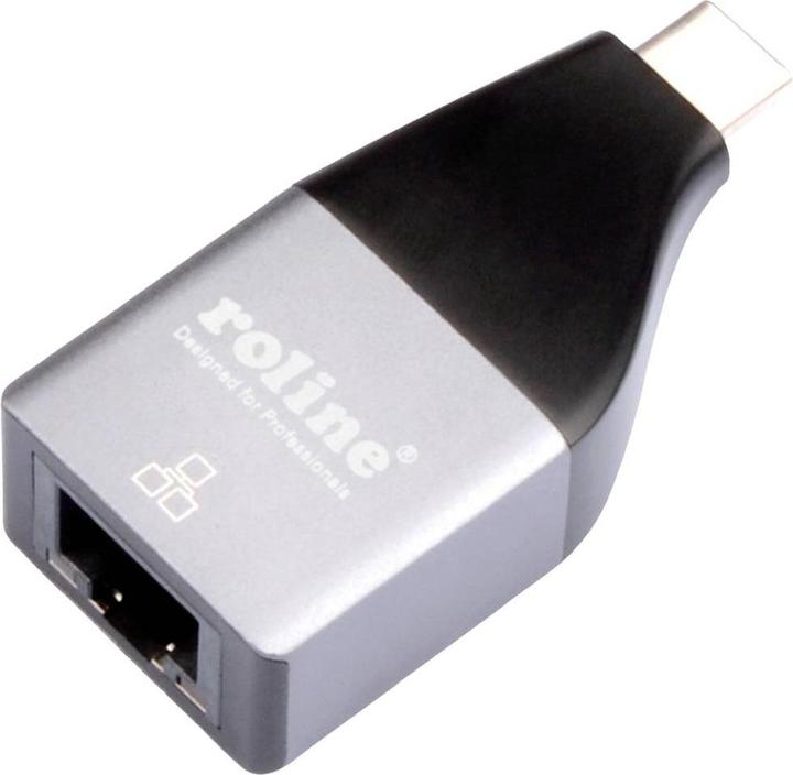 Productafbeelding Roline Gigabit Ethernet Converter (USB, USB-C, RJ45/LAN (1x))