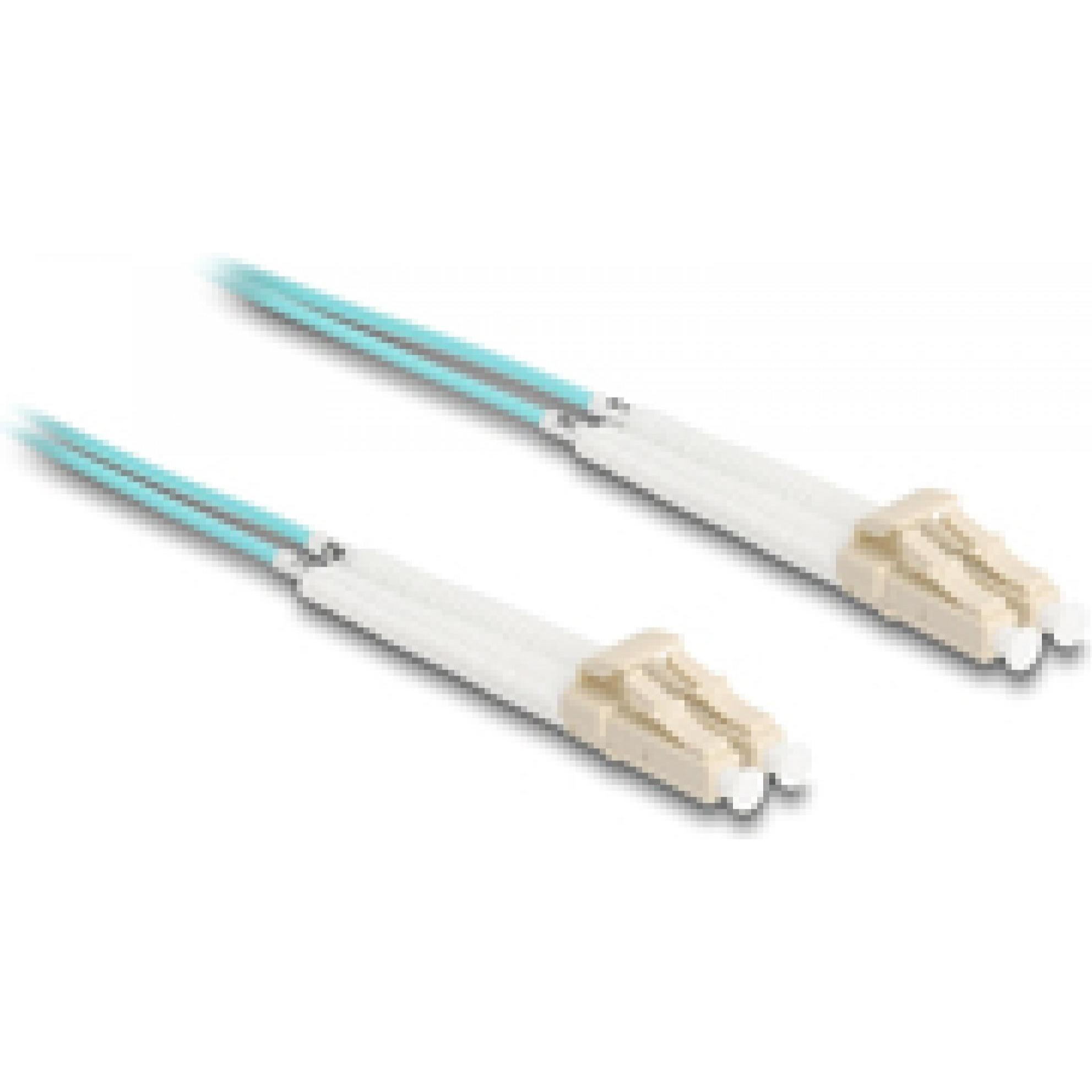 Delock LWL Kabel LC-D > LC-D Multimode OM3 winkelbar 0,5m (S/UTP, CAT8.2, 0.50 m), Netzwerkkabel