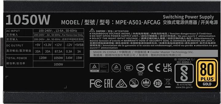 Produktbild Cooler Master Netzteil MWE v2 ATX 3.1 1050 W (1050 W)