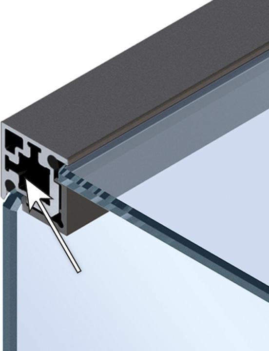 Produktbild Hettich Glas-Eckprofil Cadro