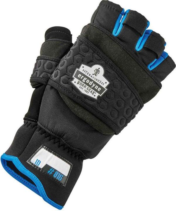 Image du produit Ergodyne Gant thermique Proflex 816, 2en1 moufle & demi-doigt, taille M (8) (8, M)