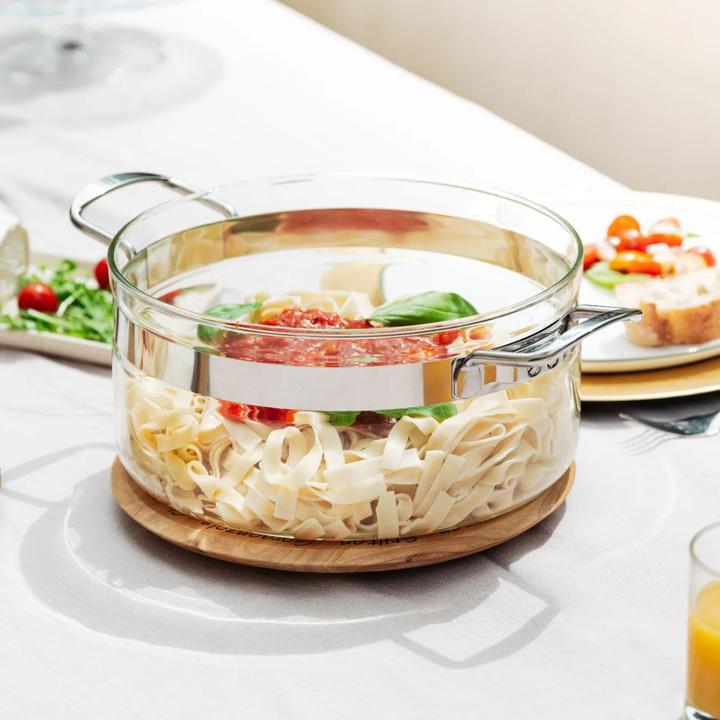 Actual product image Cooking pot (24 cm, Pot, Stainless steel, Borosilicate glass)