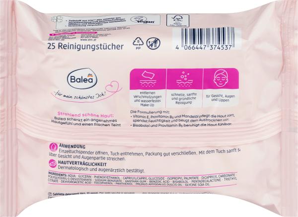 Produktbild dm Balea Reinigungstücher 3in1 (Reinigungstücher Gesicht)