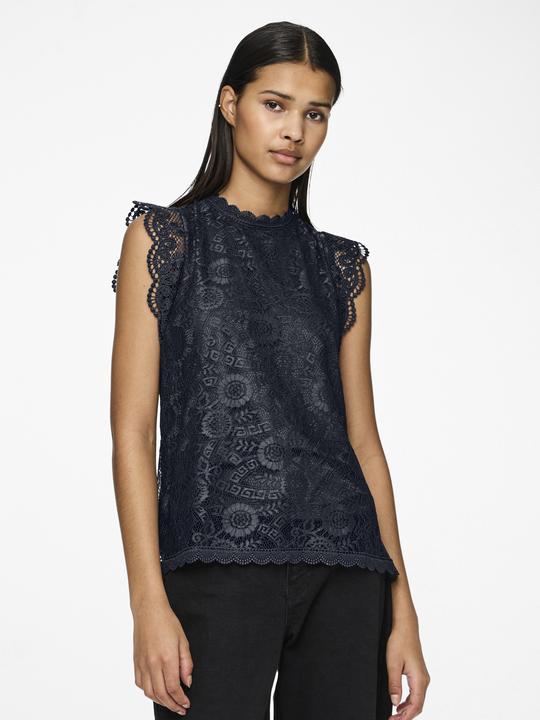 Actual product image Pieces Pcolline Sl Lace Top Wvn Noos (L)