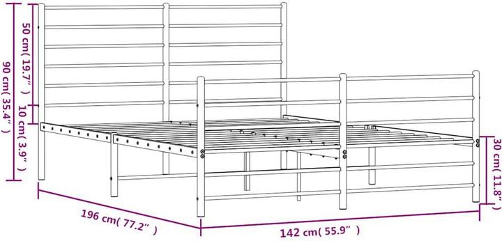 Image du produit vidaXL Bettgestell (135 x 190 cm)