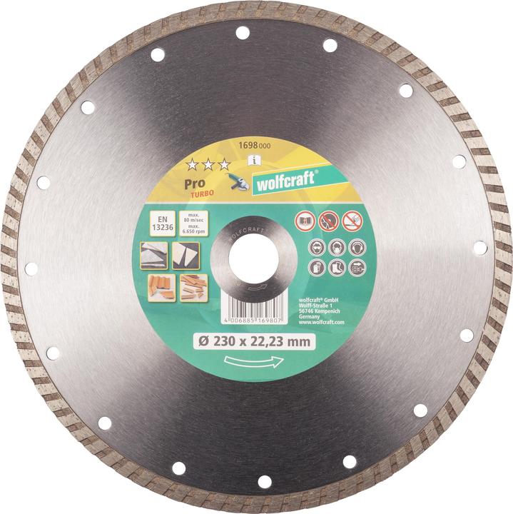 Actual product image wolfcraft wolfcraft 1 diamond cutting blade Pro Turbo ø230mm